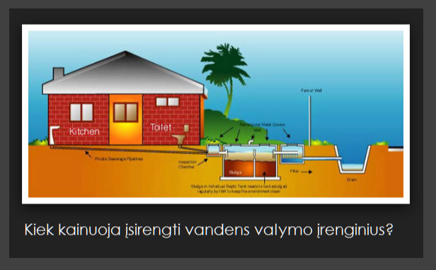 Kiek kainuoja įsirengti vandens valymo įrenginius?