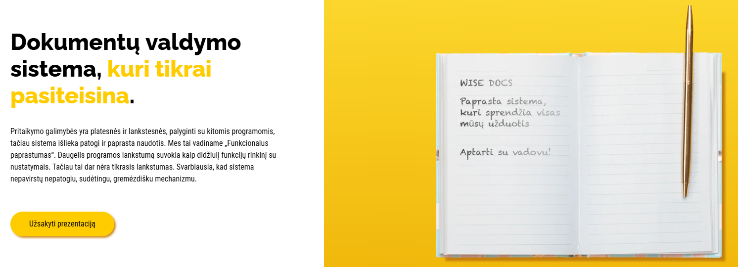 Wisedocs dokumentų valdymo sistema